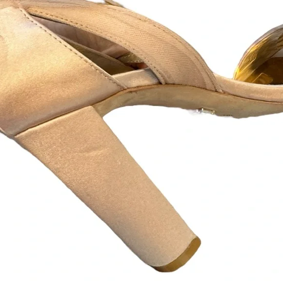 Badgley Mischka Kim Bow Satin Heel‎ Sandal Pink 8.5 - Picture 11 of 11